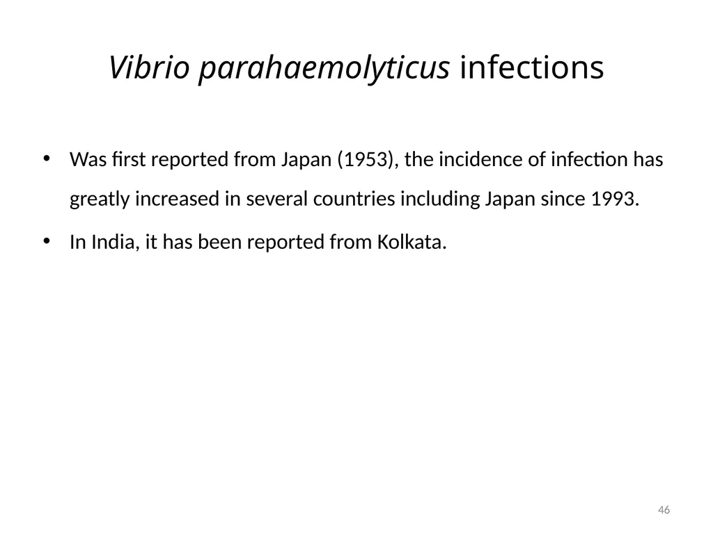 Cholera, Halophilic Vibrio and Aeromonas - slide 46 of 61