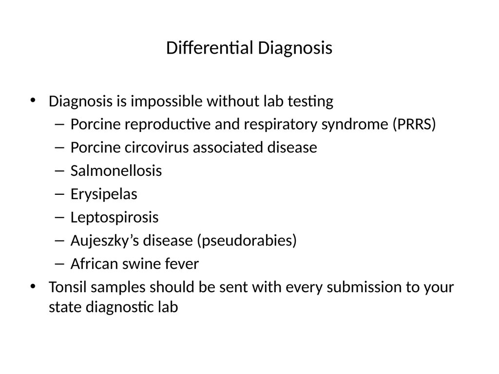 SWINE FEVER (Hog Cholera) Synonym:- Hog cholera - slide 15 of 18