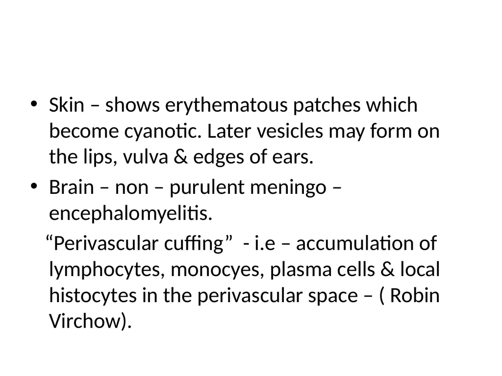SWINE FEVER (Hog Cholera) Synonym:- Hog cholera - slide 10 of 18