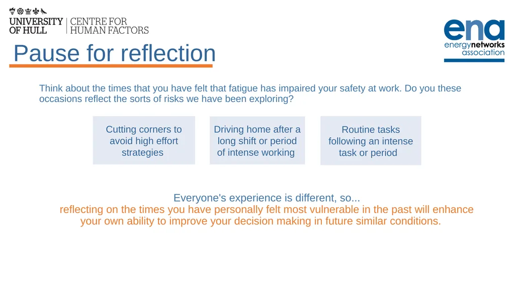 Introduction to Work-Related Fatigue Unit 3: The - slide 13 of 29