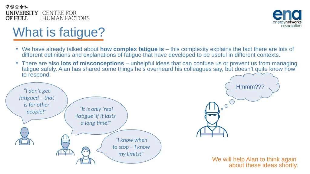 Introduction to Work-Related Fatigue Unit 3: The - slide 5 of 29