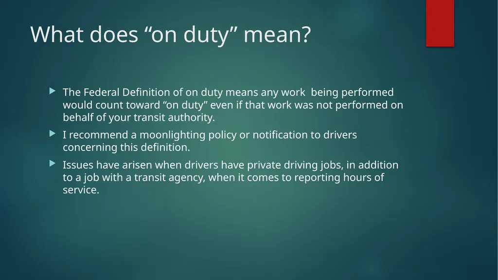 Fatigue Awareness FOCUS ON SAFETY Why Fatigue - slide 13 of 20