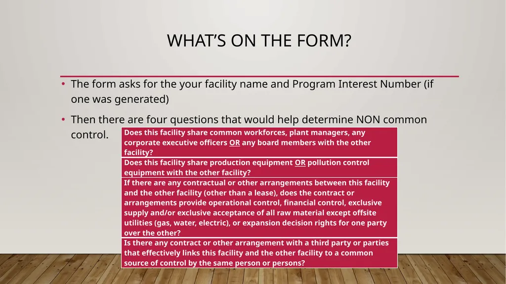Common Control Self-Declaration form NJ Department - slide 6 of 11