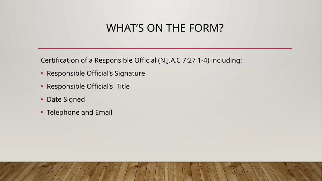Common Control Self-Declaration form NJ Department - slide 7 of 11