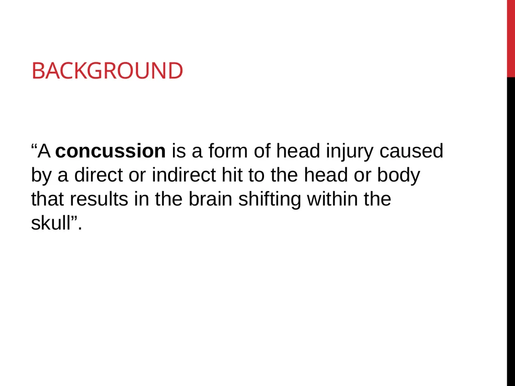 Concussion Awareness & Education University of - slide 2 of 27