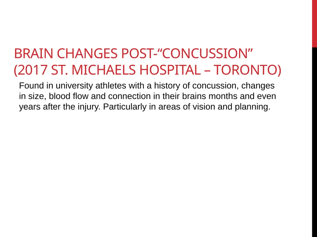 Concussion Awareness & Education University of - slide 24 of 27