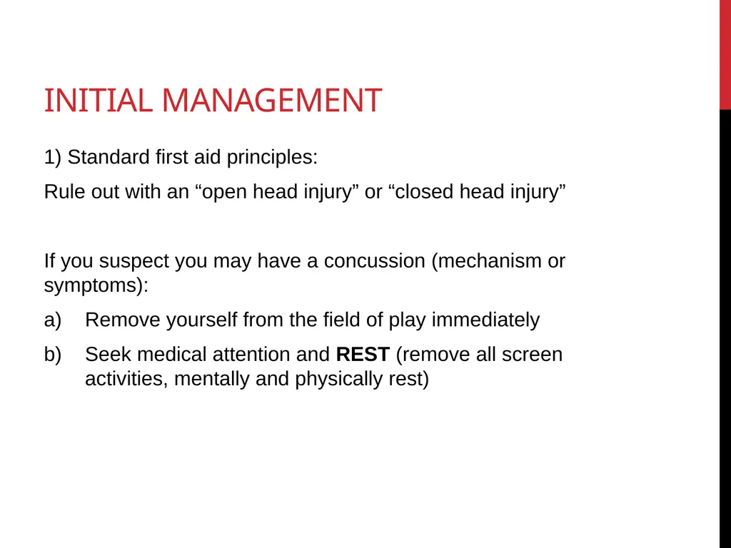 Concussion Awareness & Education University of - slide 12 of 27