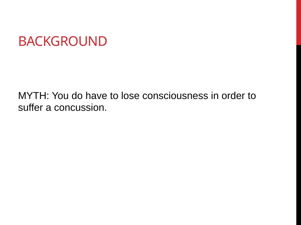 Concussion Awareness & Education University of - slide 6 of 27