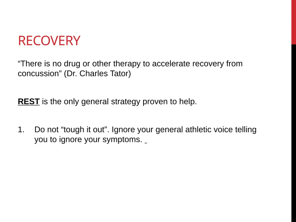 Concussion Awareness & Education University of - slide 15 of 27