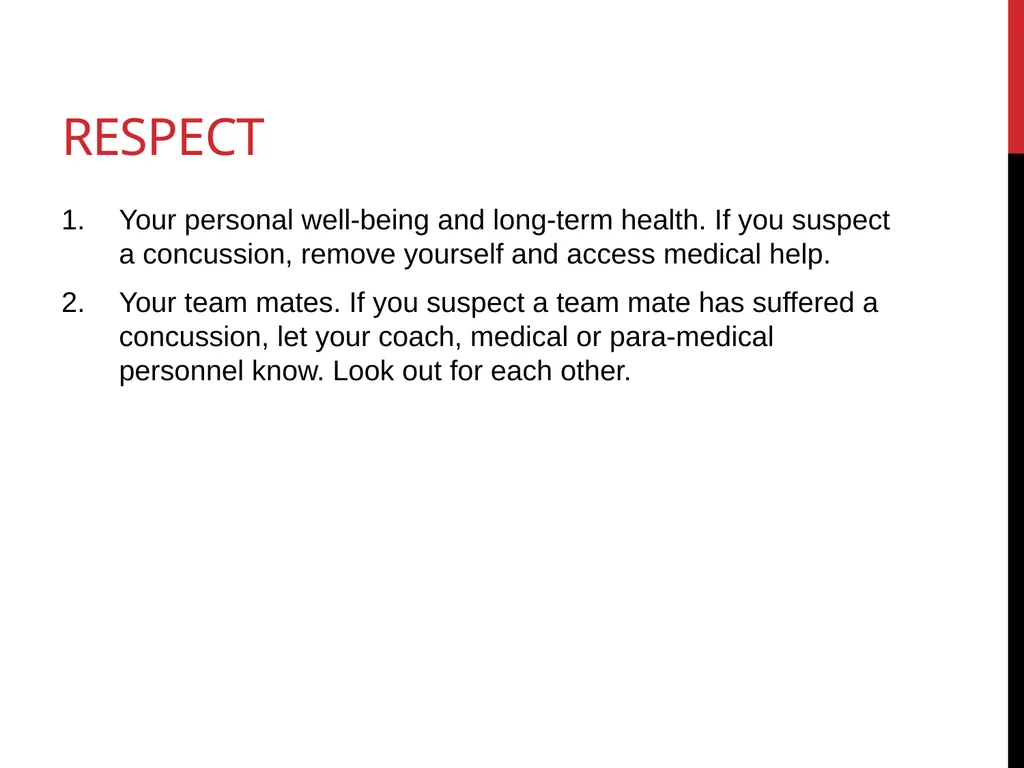 Concussion Awareness & Education University of - slide 26 of 27
