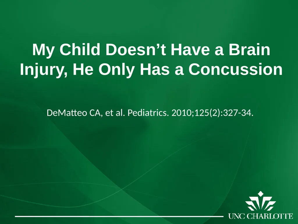 Concussions: From the Field to the Classroom - slide 3 of 18