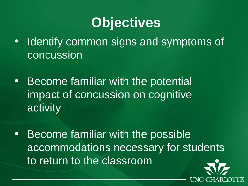 Concussions: From the Field to the Classroom - slide 2 of 18