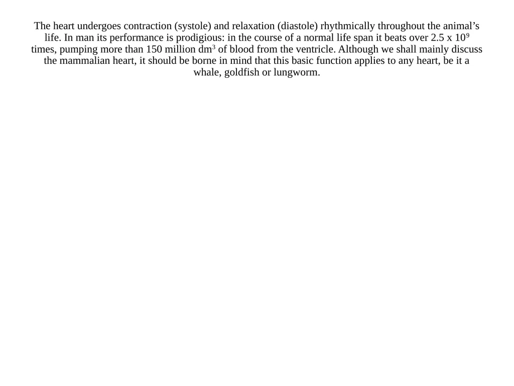 THE HEART The heart undergoes contraction - slide 2 of 60