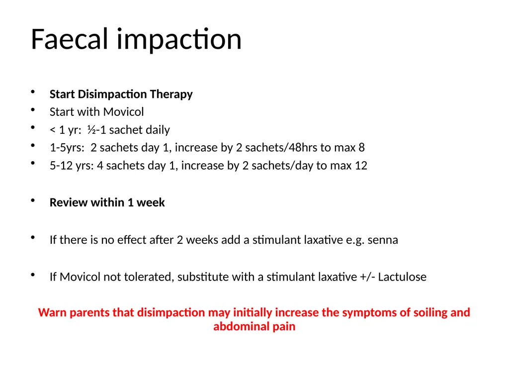 Constipation in children Dr C Macaulay Dr C Lemer - slide 8 of 12