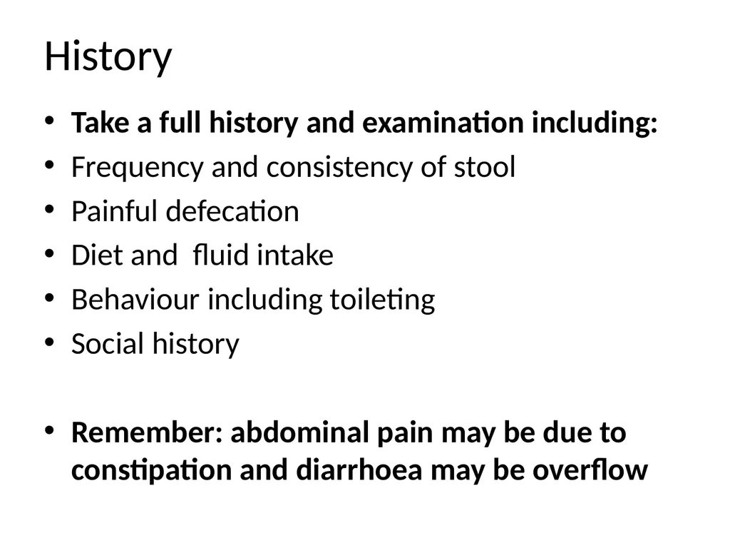 Constipation in children Dr C Macaulay Dr C Lemer - slide 4 of 12