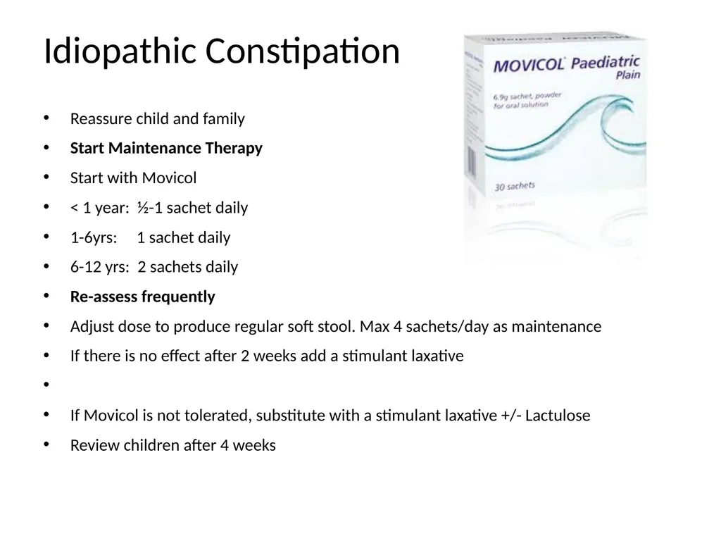 Constipation in children Dr C Macaulay Dr C Lemer - slide 7 of 12