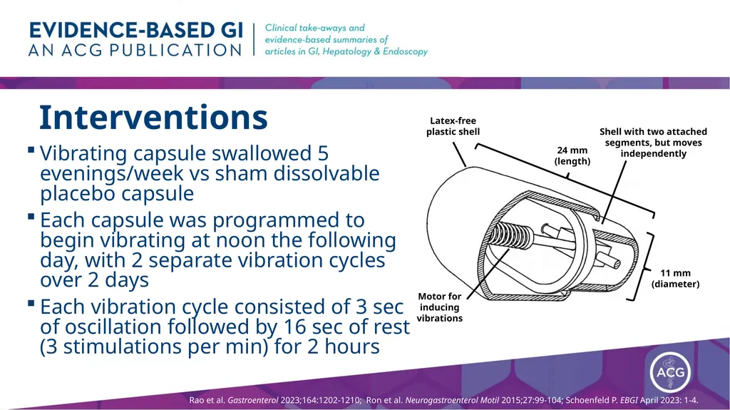 Vibrating Capsules for Chronic Constipation - slide 5 of 11