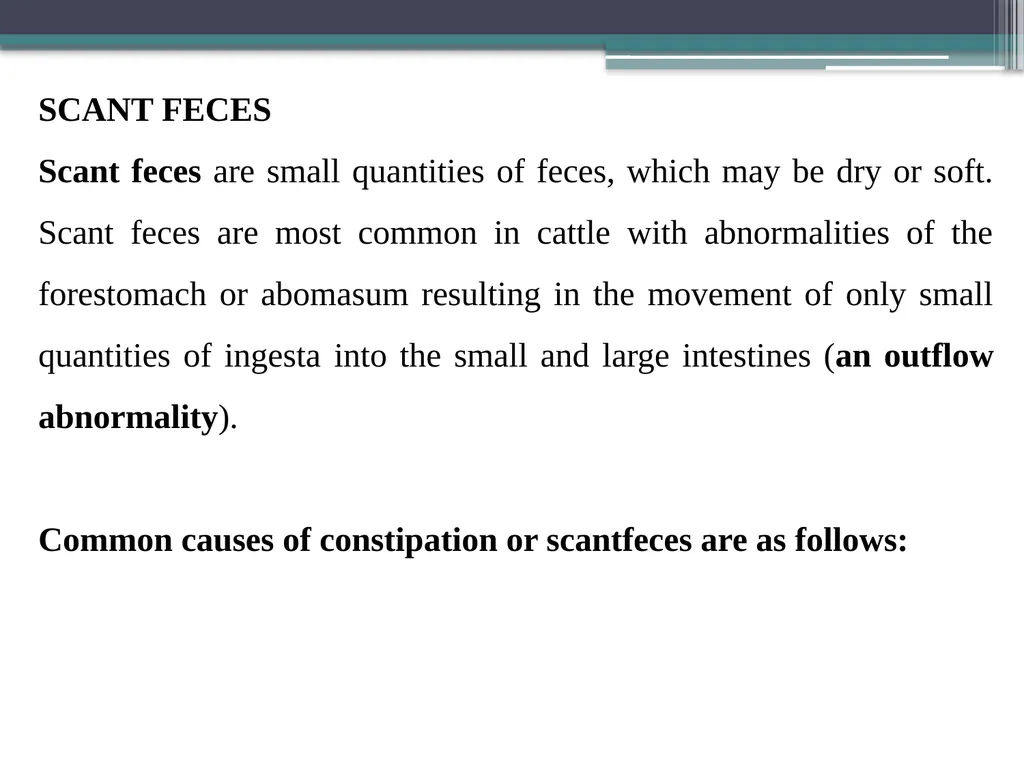Constipation, Scant Feces, Alimentary Tract - slide 4 of 12