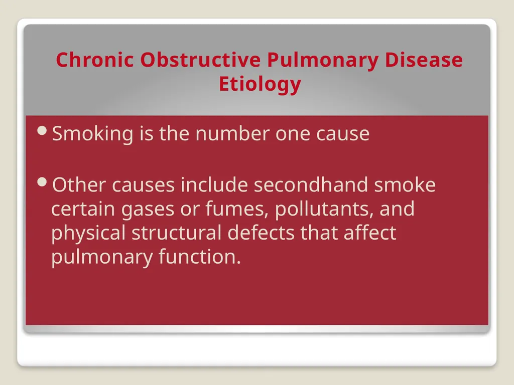 Chronic Obstructive Pulmonary Disease And Its - slide 3 of 19
