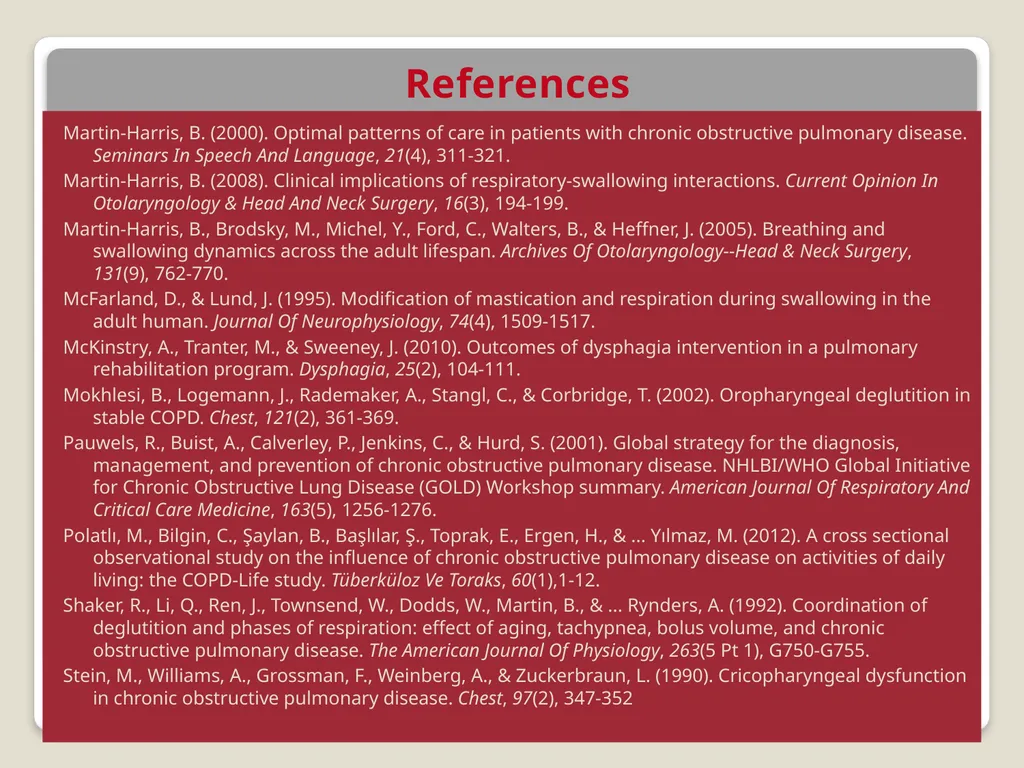 Chronic Obstructive Pulmonary Disease And Its - slide 19 of 19