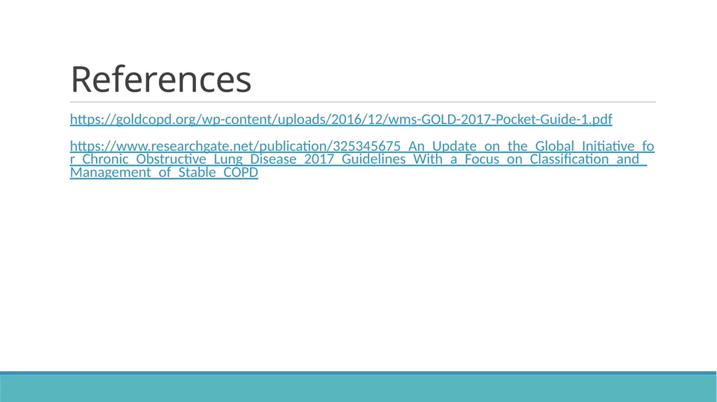 COPD (Chronic Obstructive Pulmonary Disease) - slide 33 of 33