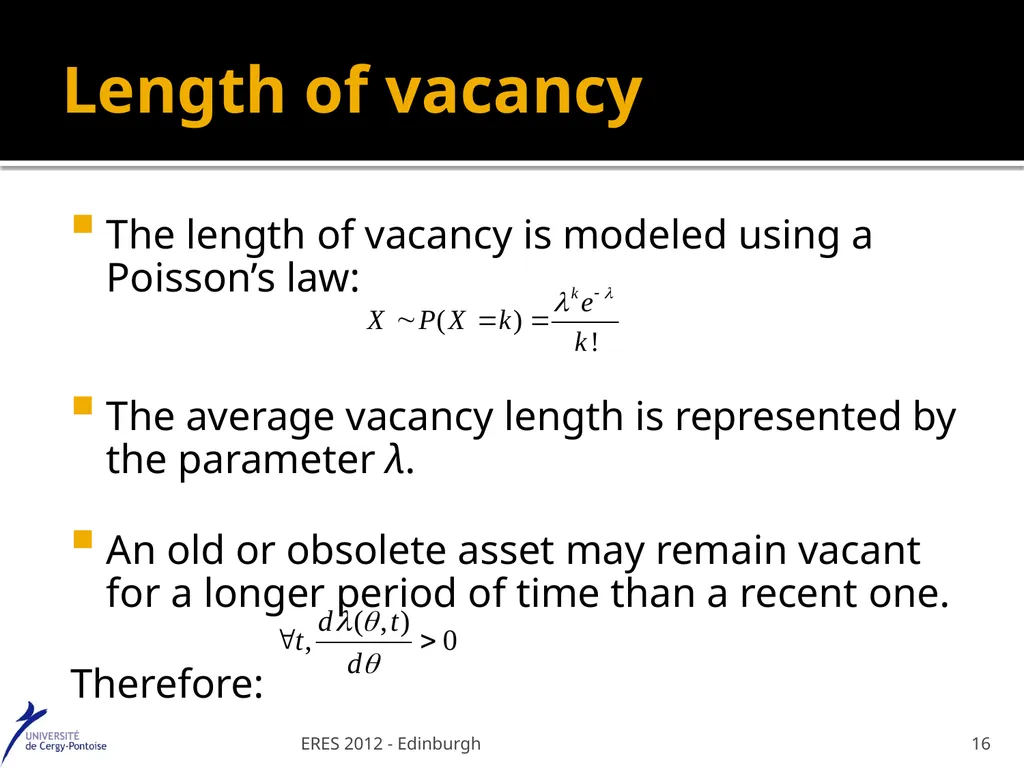 Value at Risk : a specific real estate model - slide 16 of 31