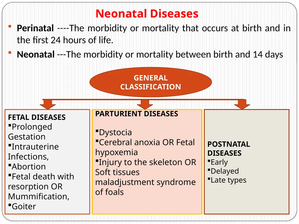Neonatal Diseases Perinatal ----The morbidity or - slide 1 of 33