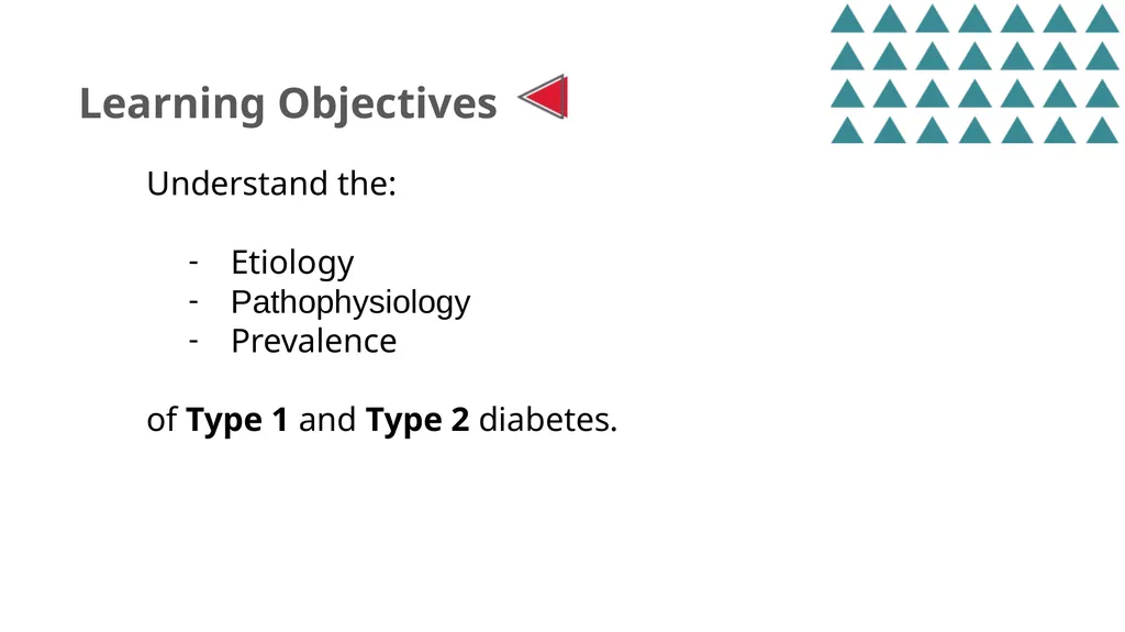 Diabetes 101 Understand the: Etiology - slide 2 of 18