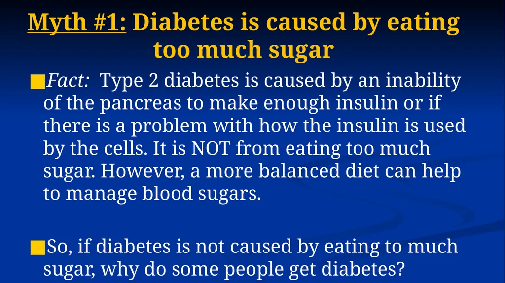 Diabetes 101: Myths and Facts Lauren Golden MD - slide 6 of 18