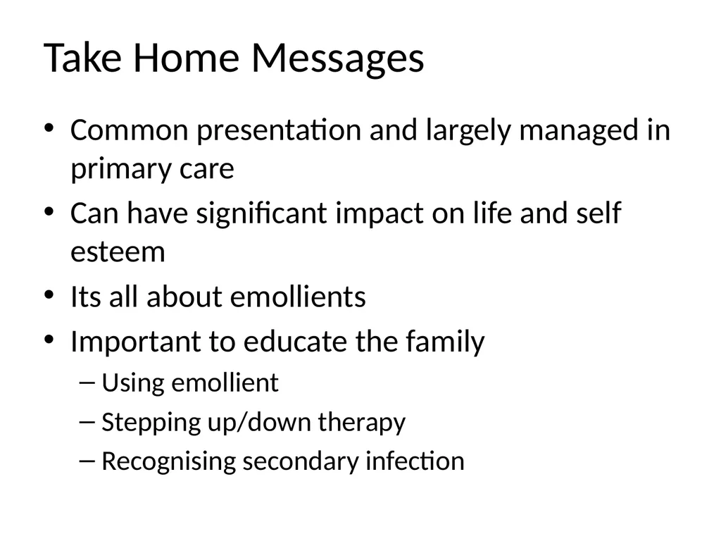Atopic Eczema in children Dr C Macaulay Dr C Lemer - slide 14 of 15