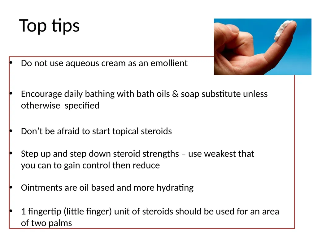 Atopic Eczema in children Dr C Macaulay Dr C Lemer - slide 13 of 15