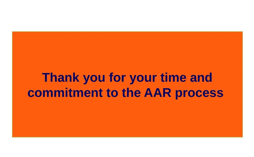 Introduction to After Action Review (online - slide 38 of 38