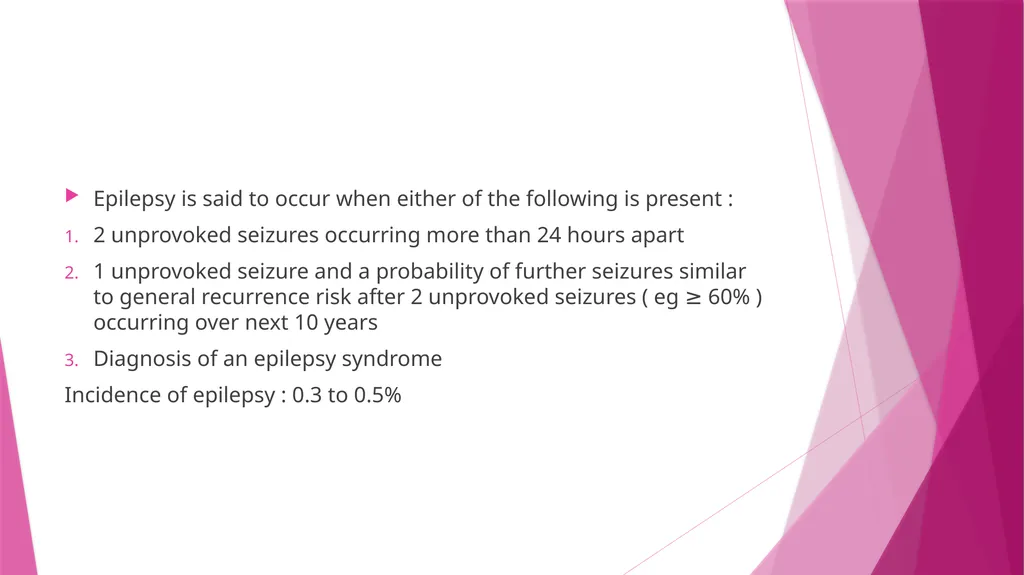 Seizures & Epilepsy Dr Maria George Introduction - slide 3 of 69
