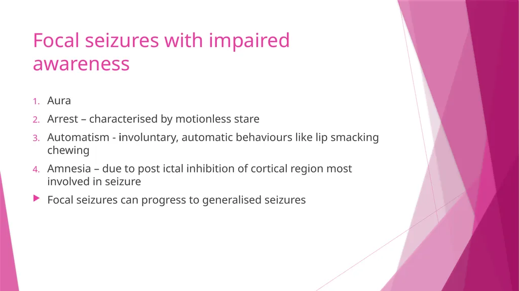 Seizures & Epilepsy Dr Maria George Introduction - slide 8 of 69