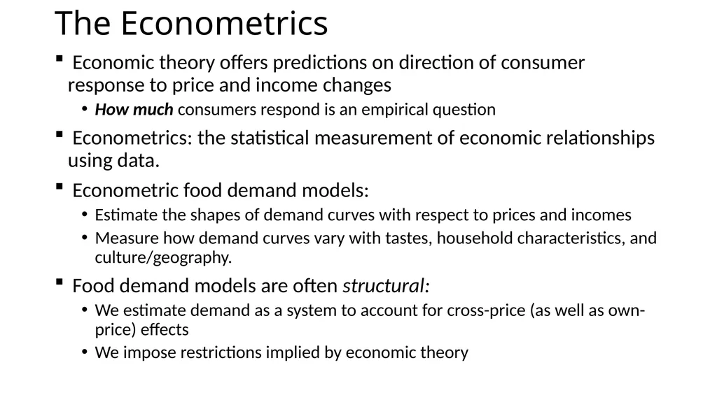Consumer demand principles – the theory and - slide 7 of 8