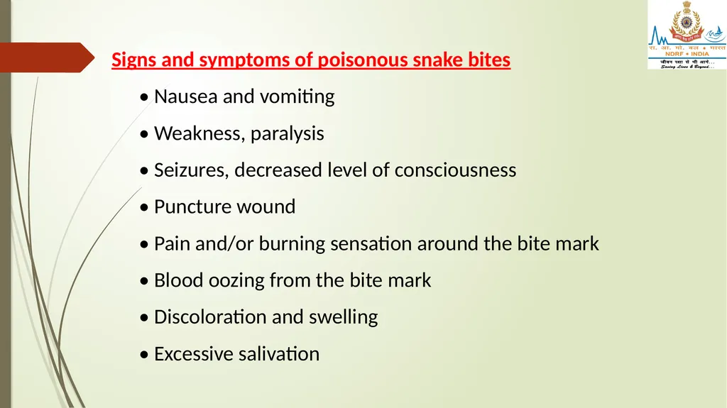 POISONING & SNAKE/ INSECT BITES LESSON -34 BY - slide 25 of 31