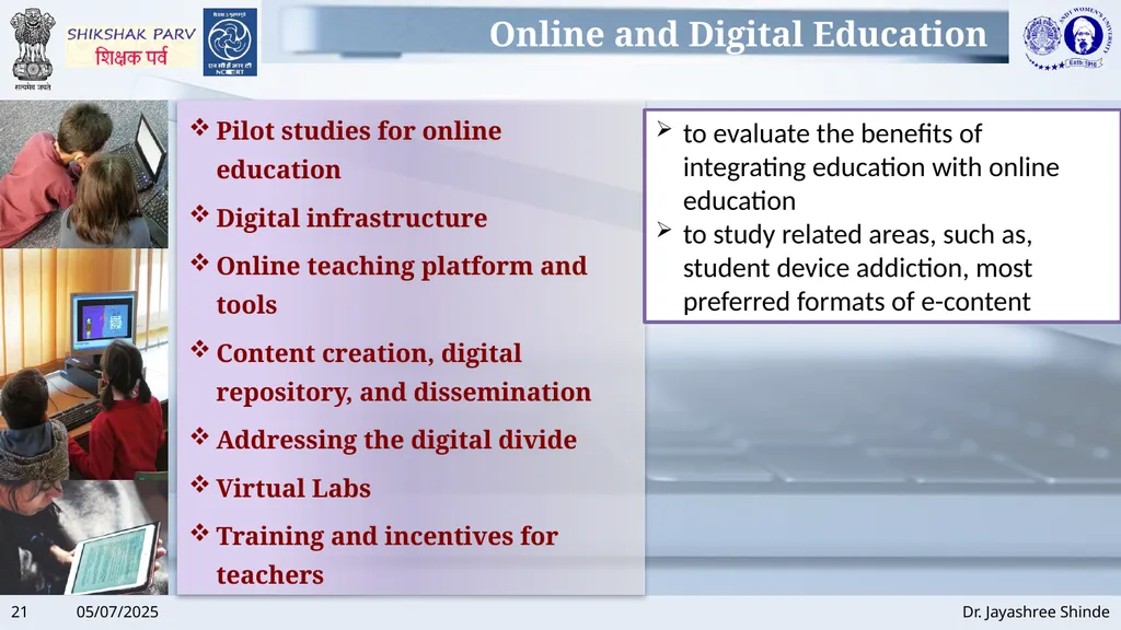 Use of Technology Dr. Jayashree Shinde Director, - slide 21 of 23