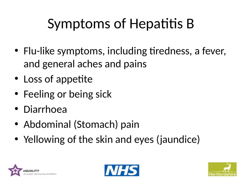 Hepatitis B Training information for support - slide 10 of 16