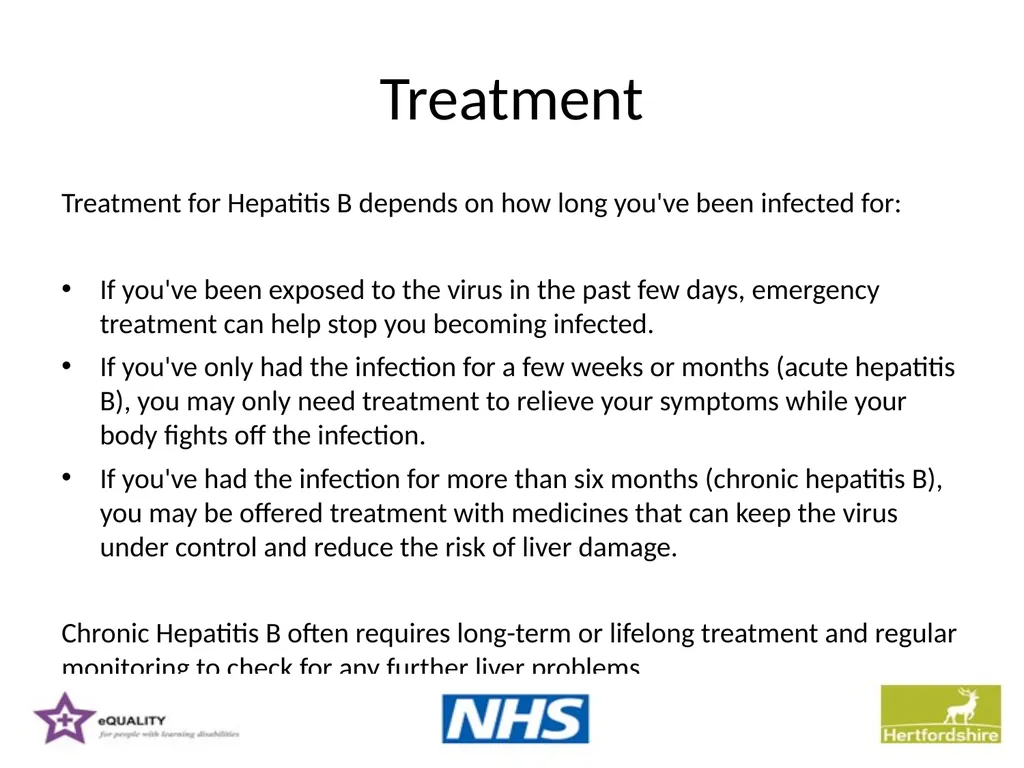 Hepatitis B Training information for support - slide 15 of 16