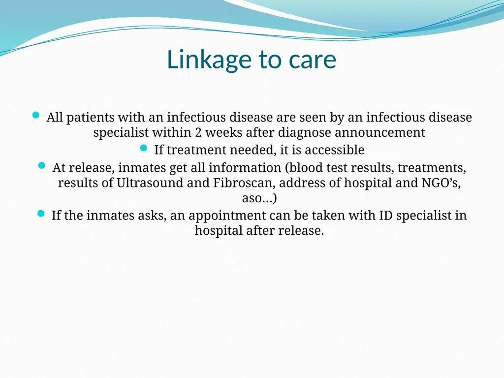 Testing and linkage to care The approach of - slide 6 of 14