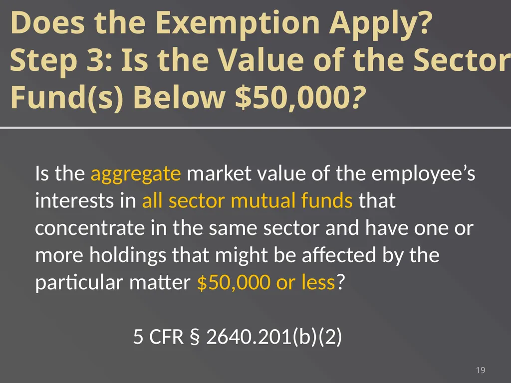 1 DIVERSIFIED AND SECTOR MUTUAL FUNDS An employee - slide 19 of 21