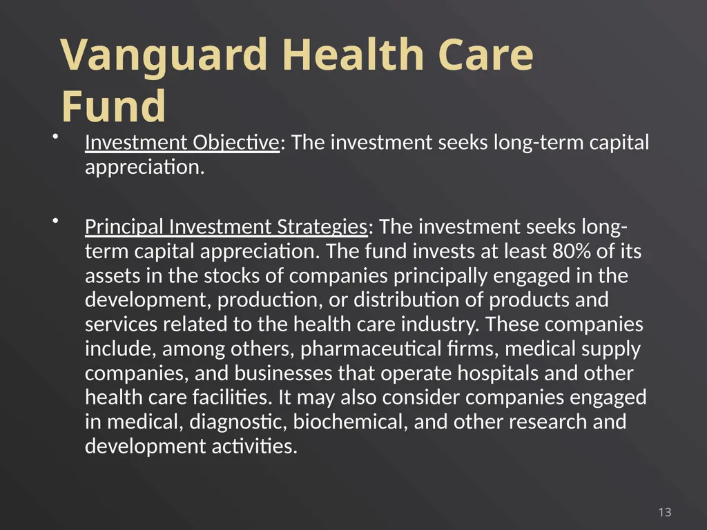 1 DIVERSIFIED AND SECTOR MUTUAL FUNDS An employee - slide 13 of 21