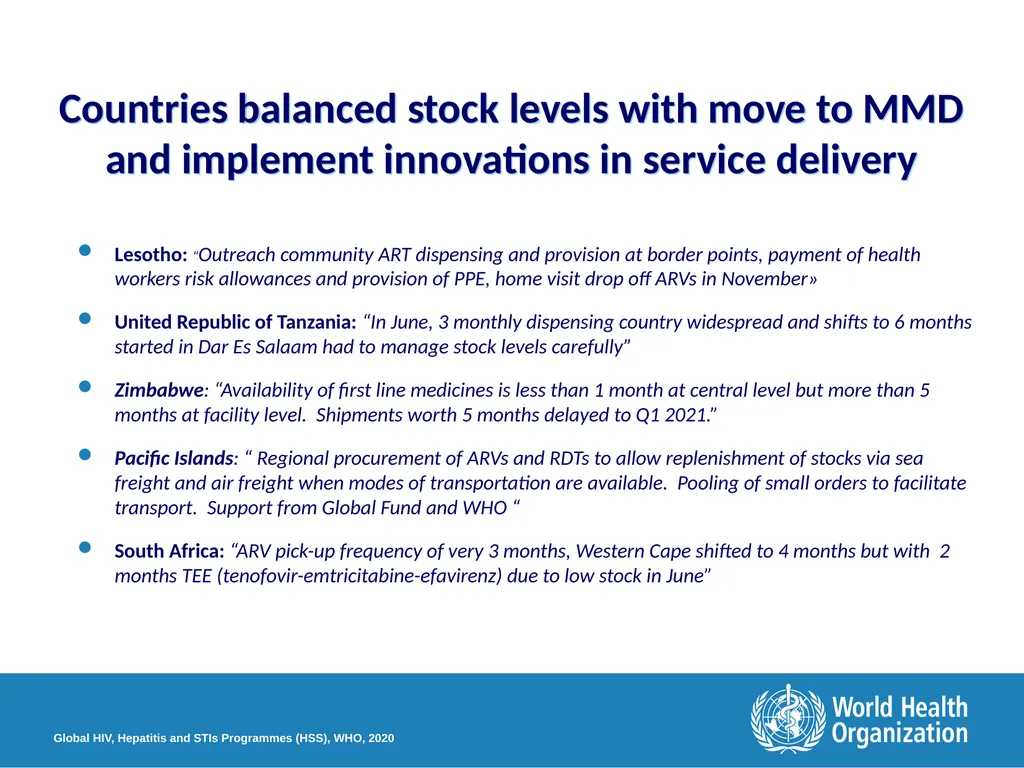 Disruption in HIV, Hepatitis and STI services due - slide 5 of 11