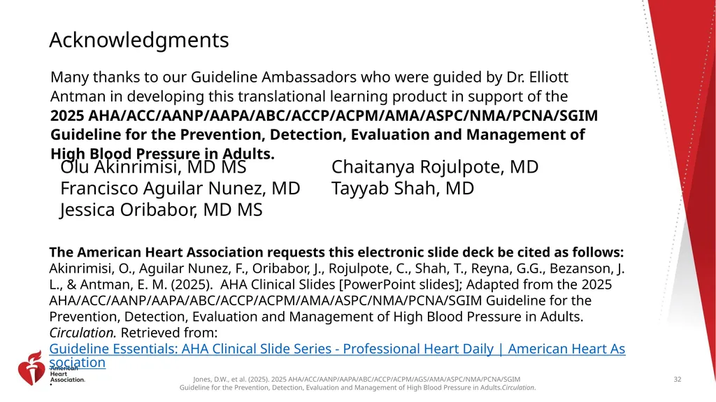 Guideline Essentials: AHA Clinical Slide Series - slide 32 of 33