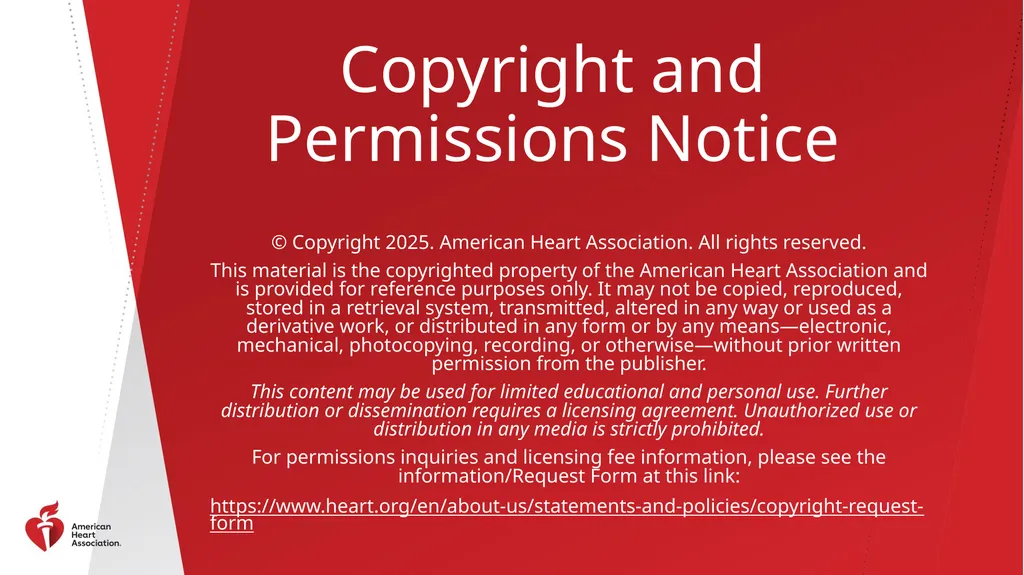 Guideline Essentials: AHA Clinical Slide Series - slide 33 of 33