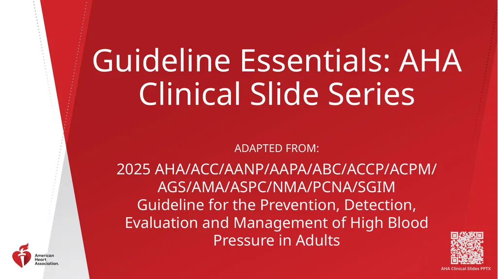 Guideline Essentials: AHA Clinical Slide Series - slide 1 of 33