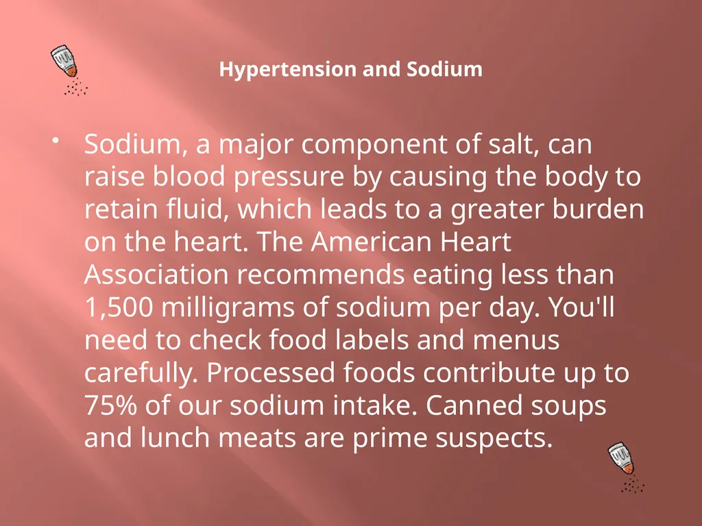 High Blood Pressure What you need to know - slide 11 of 21