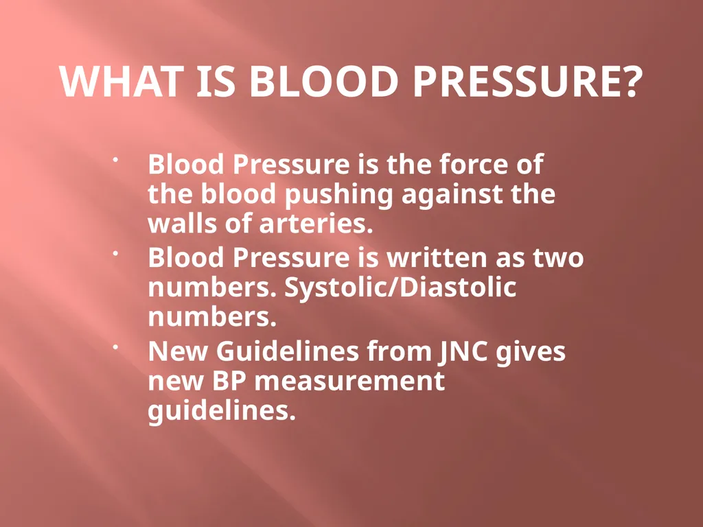 High Blood Pressure What you need to know - slide 2 of 21