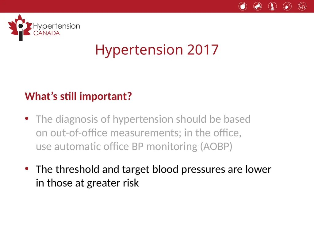 Hypertension 2017 Putting the Guidelines into - slide 19 of 43