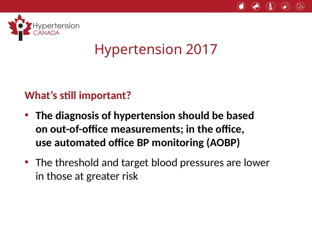 Hypertension 2017 Putting the Guidelines into - slide 8 of 43
